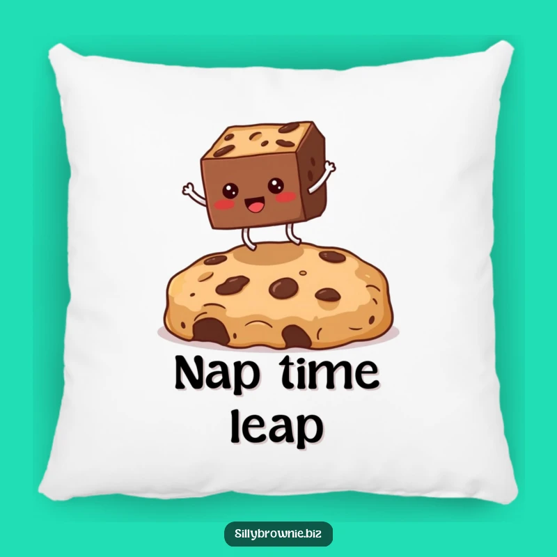 Funny Brownie Crumb Pillow - Hilarious Dessert Accent Throw Pillow Gift
